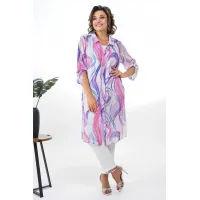 Костюм Alani 2353 белый+ фиолетвые разводы