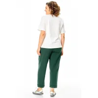 Костюм Michel Chic 1458 темный изумруд+белый