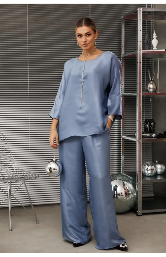 Костюм Anastasia 1228-1 голубой жемчуг Костюм Anastasia 1228-1 голубой жемчуг