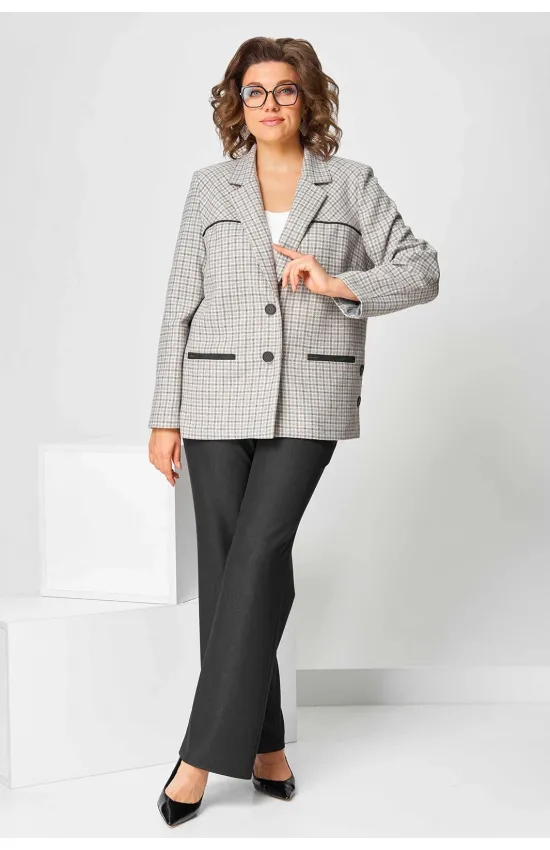 Костюм Асолия 1510 серо-черный