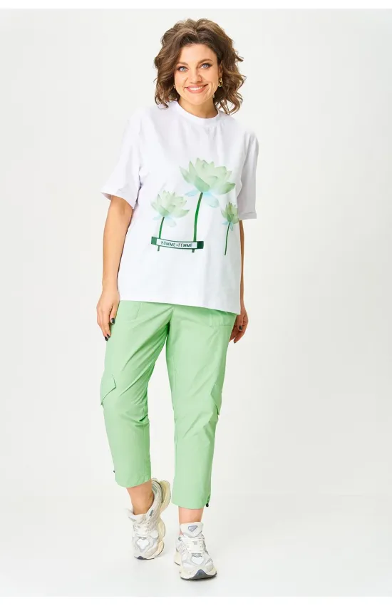 Костюм Michel Chic 1414 бело-салатовый
