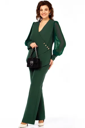 Костюм Ольга Стиль С967 зеленый