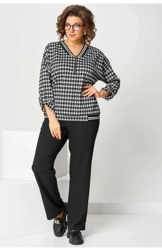 Костюм Асолия 1511 чёрно-серый