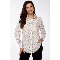 Костюм LUCKY FOX 1345 белая блузка + черные брюки