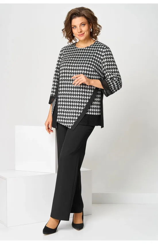 Костюм Асолия 1509 чёрно-серый Костюм Асолия 1509 чёрно-серый