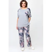 Костюм Svetlana Style черный+оранжевый листик