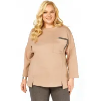 Костюм Элль-стиль 2437 бежевый, темный беж