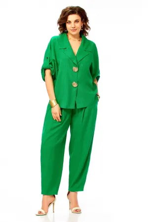 Костюм Ольга Стиль С1013 зеленый