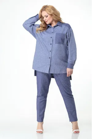 Костюм Anelli серые тона полоска