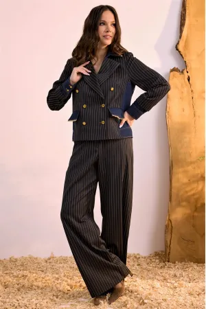 Костюм Магия Моды 2621 темно-синий в полоску