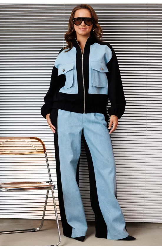 Костюм INVITE 6109 черный с голубым