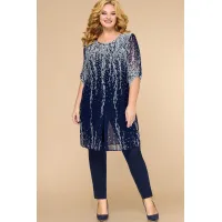 Костюм Svetlana Style 1394 синий в цветы