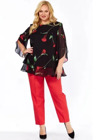 Костюм Элль-стиль 2213.11 черный, красный