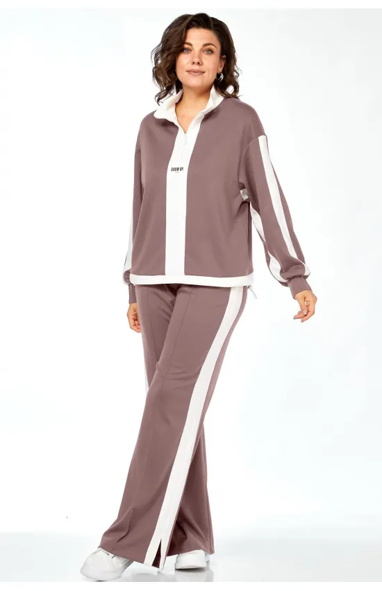 Костюм Ольга Стиль С948 пепельно-розовый