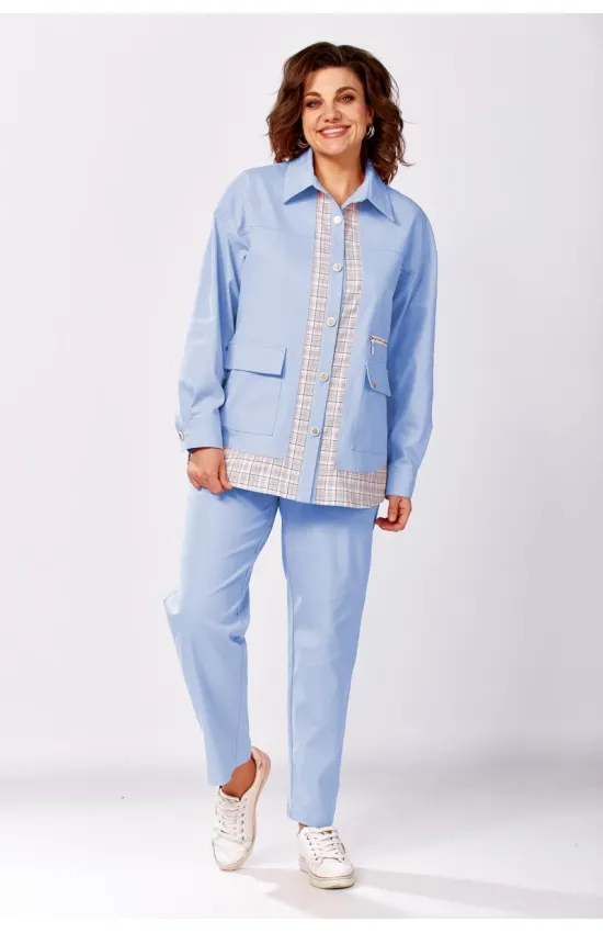 Костюм Милора-стиль 1440 голубой
