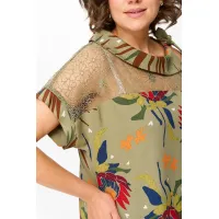 Костюм Michel Chic 1426 хаки+цветы