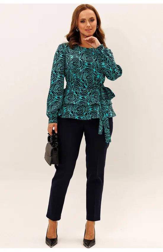 Костюм Лиона-Стиль 958 темно-синий+бирюза