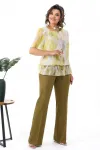 Костюм Alani 2371 оливковый+оттенки желтого