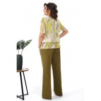 Костюм Alani 2371 оливковый+оттенки желтого