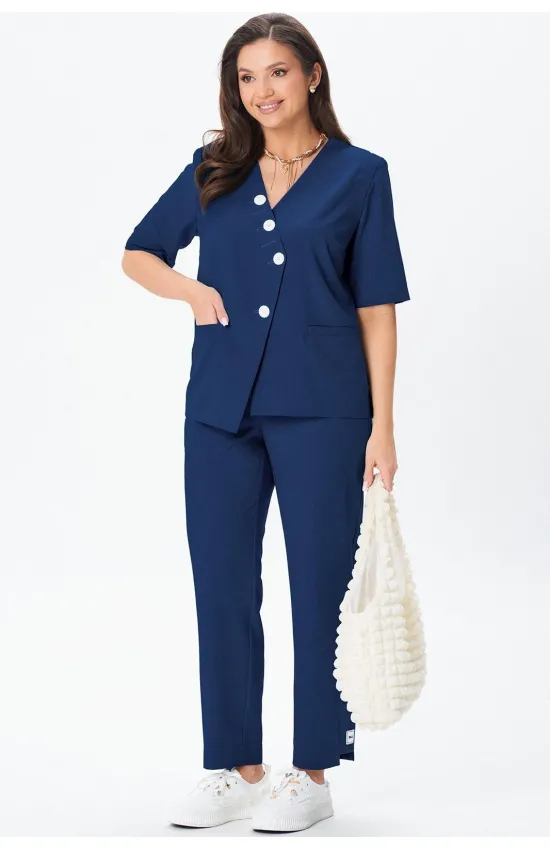 Костюм Vilena fashion 1084 синий меланж
