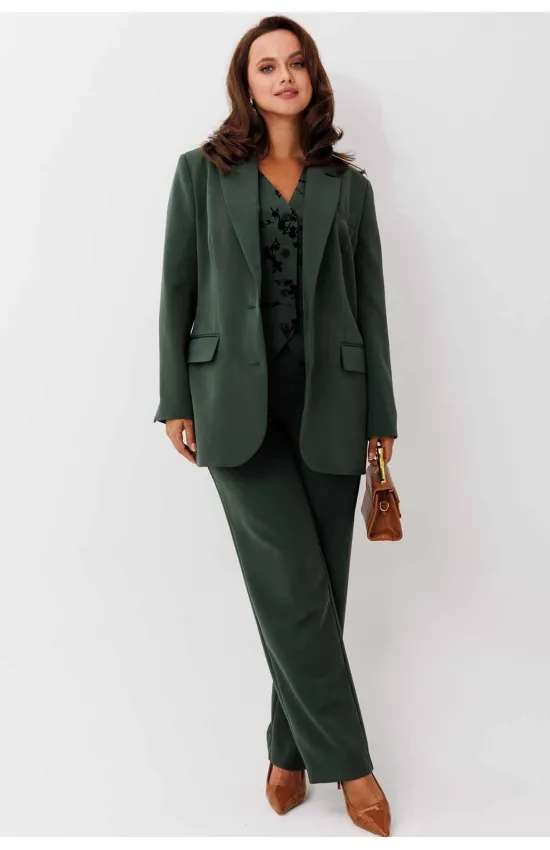 Костюм MisLana 1267/1 зеленый(однотон)