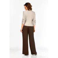 Костюм Ольга Стиль С968 беж-коричневый