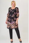 Костюм Svetlana Style синий+красный+цветы