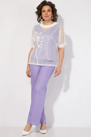 Костюм Лилиана белый+хаки Костюм Лилиана белый+хаки