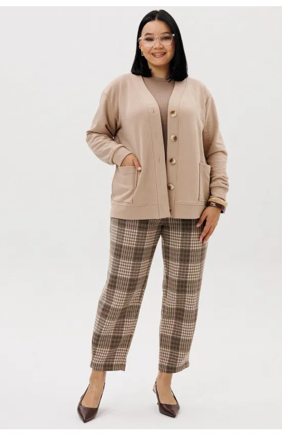 Костюм Anastasia 1301 бежевый/клетка