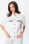 Костюм Vilena fashion 1079 белый+белый/полоска