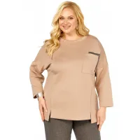 Костюм Элль-стиль 2437 бежевый, темный беж