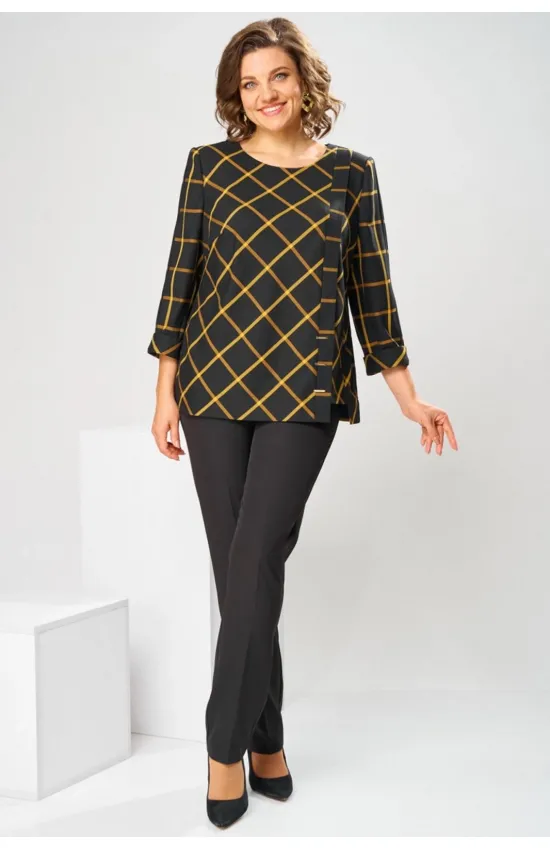 Костюм Romanovich 2-1269 горчица/чёрный Костюм Romanovich 2-1269 горчица/чёрный