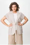 Костюм Michel Chic 1429 бежевый/белый полоска