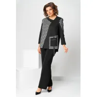 Костюм Асолия 1508 чёрно-серый Костюм Асолия 1508 чёрно-серый