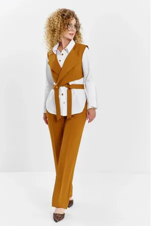 Костюм Euromoda 622 горчичный+белый