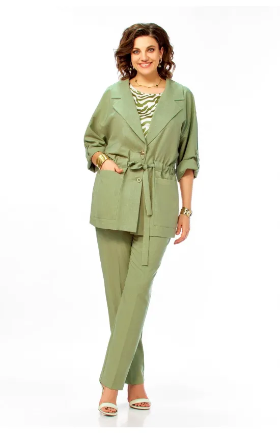Костюм Ольга Стиль С1012 зеленый