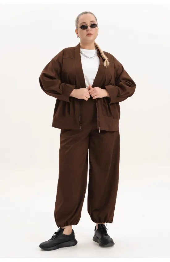 Костюм ALGRANDA 4127-2 Коричневый,Молочный