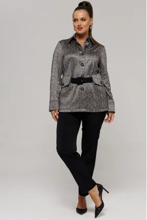 Костюм Галеан Cтиль 827 черный с серыми кольцами