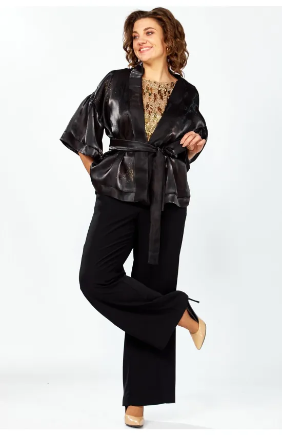 Костюм Mira Fashion 5633 черный+золото