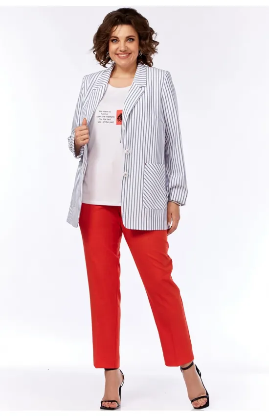 Костюм Милора-стиль 1220 крупная полоска