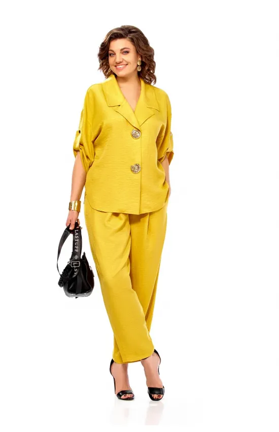 Костюм Ольга Стиль С1013 горчица