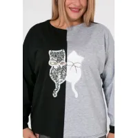 Стильный женский джемпер Люкс-1046 черный