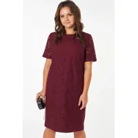 Привлекательное платье бордового цвета FL-2-116-05 Привлекательное платье бордового цвета FL-2-116-05