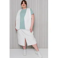 Джемпер с короткими рукавами фисташкового цвета JБ-НБ453-96