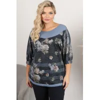 Трикотажная туника с рукавами три четверти W-М4-5349/1