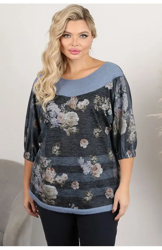 Трикотажная туника с рукавами три четверти W-М4-5349/1