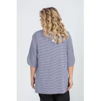 Оригинальная женская рубашка 56 размера Люкс-982 темно-синий-Н