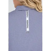 Оригинальная женская рубашка 56 размера Люкс-982 темно-синий-Н