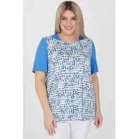 Красивая женская футболка Люкс-1194 голубой Красивая женская футболка Люкс-1194 голубой