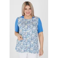 Красивая женская футболка Люкс-1194 голубой Красивая женская футболка Люкс-1194 голубой